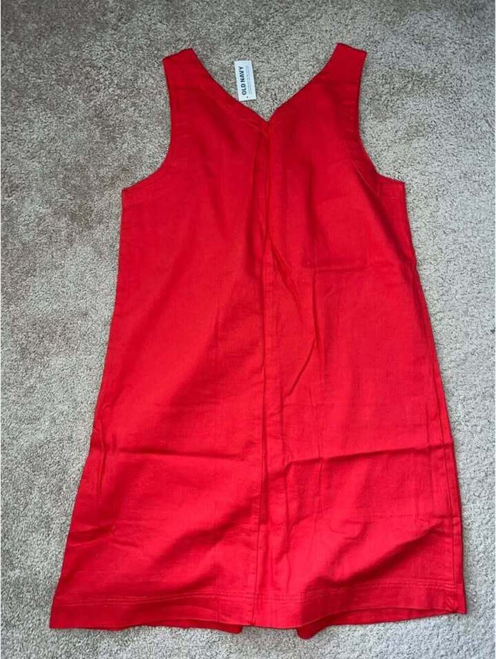 NWT maternity Old Navy red denim dress S - Picture 5 of 5